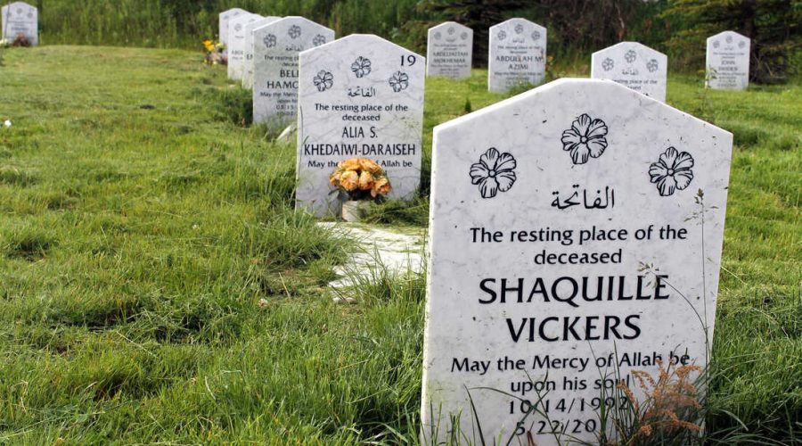 At the Garden of Peace cemetery in Flint, Mich., Muslims are buried in accordance with traditional Islamic burial rites.